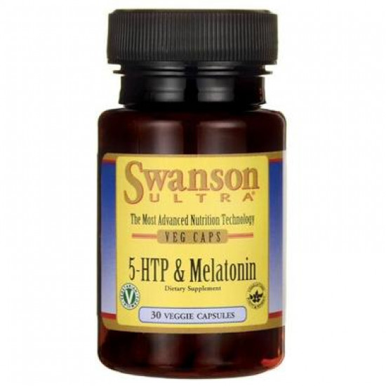 5 НТР + Melatonin, 5-Htp + Melatonin, Swanson, 30 vegetable capsules, z02507
 