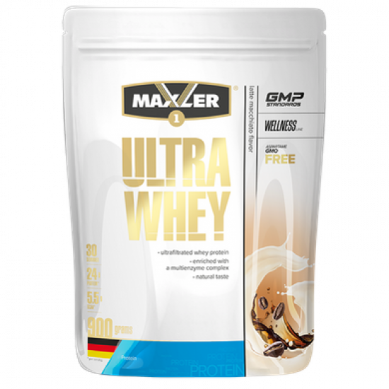 Протеїн, Ultra Whey, Maxler, смак латте макіато, 900 г, Z05665