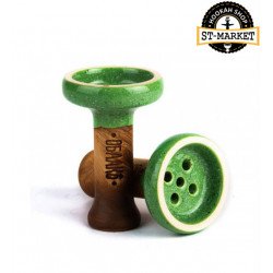 Bowl for a hookah Black Classic Cloud - color green