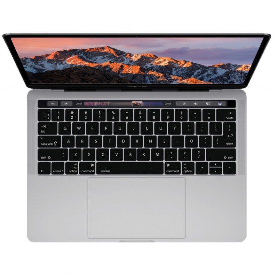 Накладка на клавіатуру STR для MacBook Pro 13/15 (2016-2019) - Чорна EU (з TouchBar) (з російськими літерами)