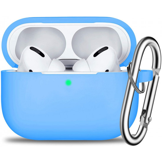 Силіконовий чохол з карабіном для AirPods Pro STR - Blue