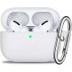 Силиконовый чехол с карабином для AirPods Pro STR - White