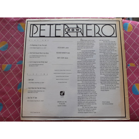 Vinyl record of LP Peter Nero - Now