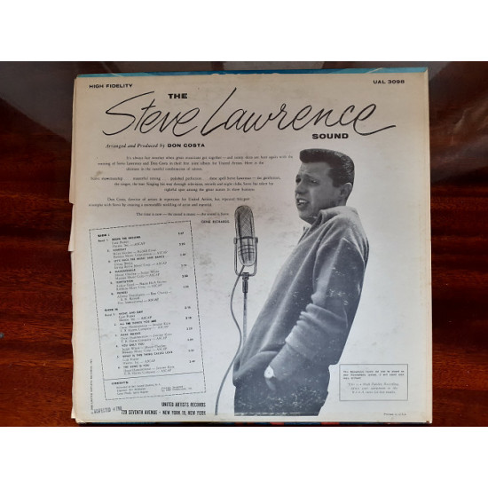 Vinyl record of LP Steve Lawrence – The Steve Lawrence Sound