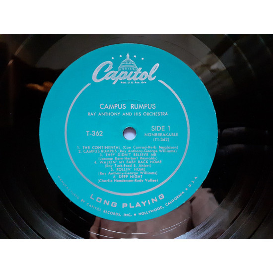 Vinyl record of LP Ray Anthony & His Orchestra – Ray Anthony's Campus Rumpus