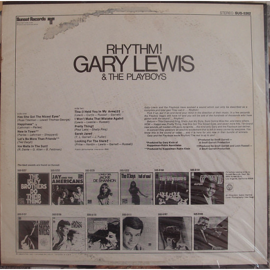 Gary Lewis And The Playboys ‎ – Rhythm!