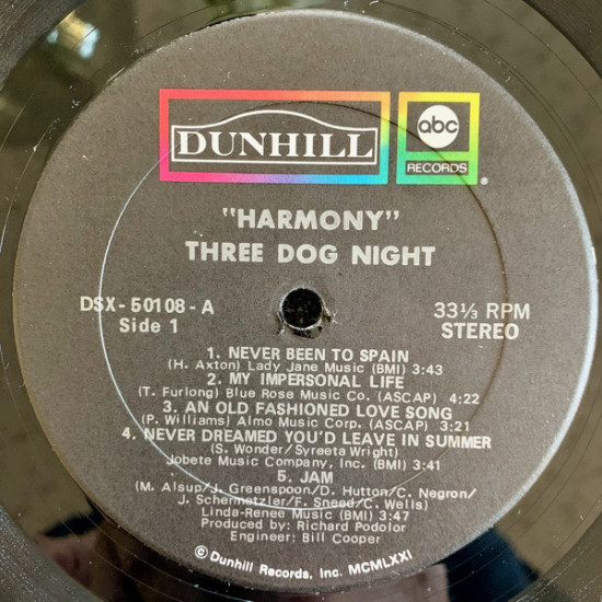 Three Dog Night - Harmony