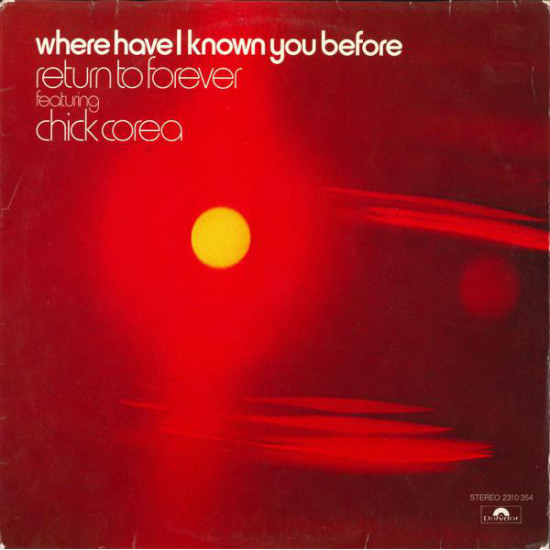 Return To Forever Featuring Chick Corea - Where Have I Known You Before