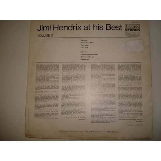 JIMI HENDRIX-The best Vol.2-1972 Orig.Psychedelic Rock, Rhythm & Blues