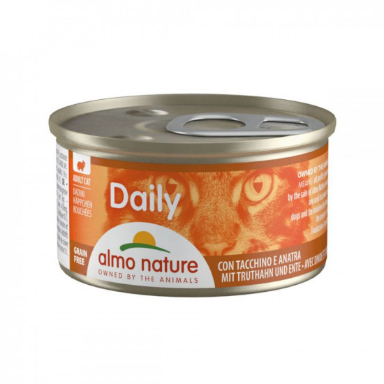 Almo Nature Daily Dadini Canned food for cats Duck and turkey pieces in jelly