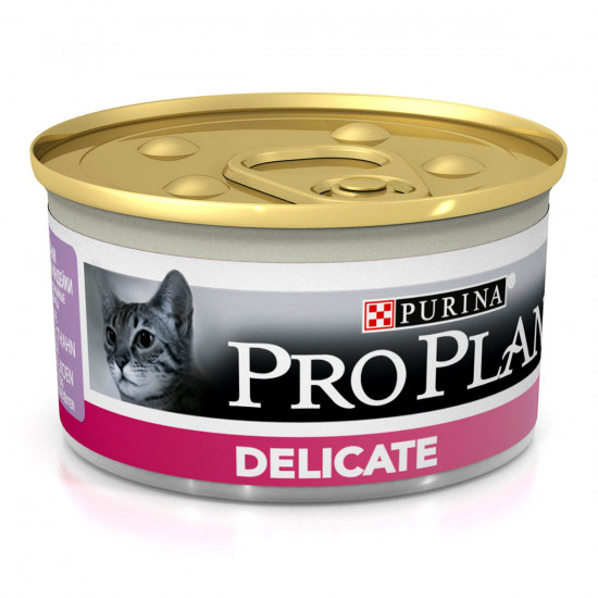 Purina Pro Plan Delicate (банка) Консервы для кошек с чувствительным пищеварением Мусс с индейкой